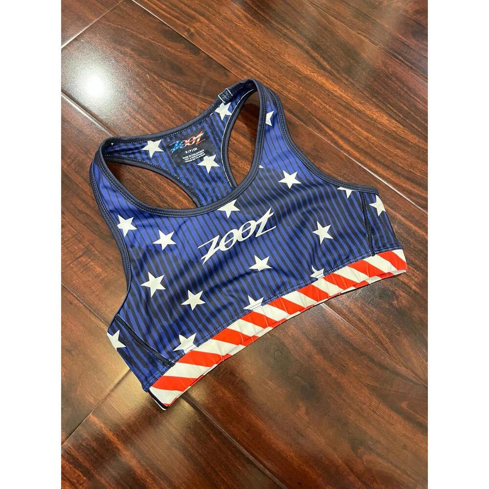 Zoot women’s LTD tri bra stars & stripes size small running triathlon